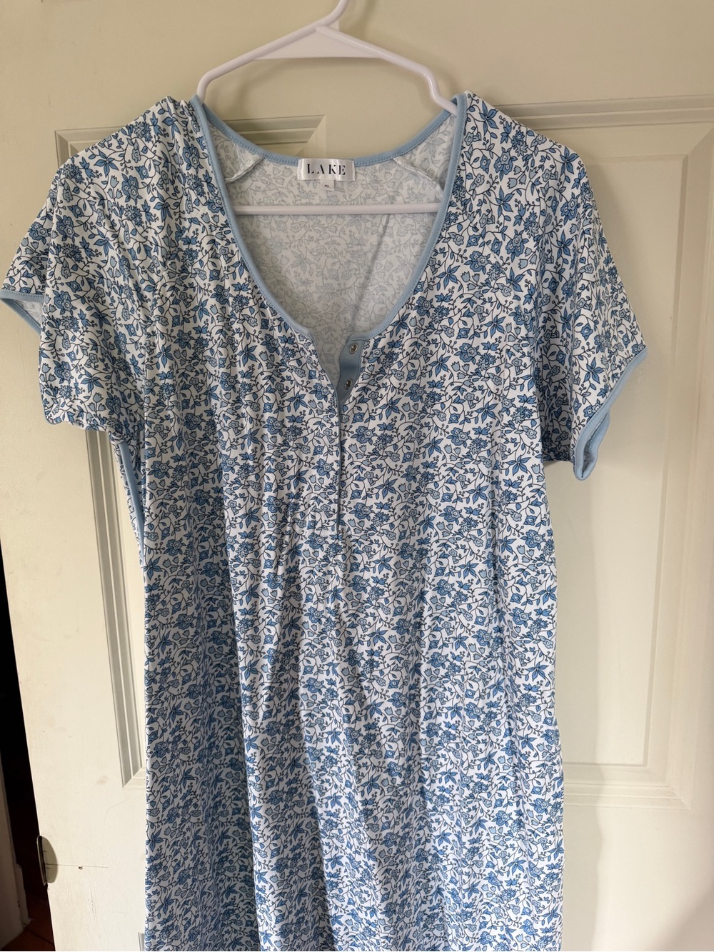 LAKE Maternity Blue Floral Nightgown